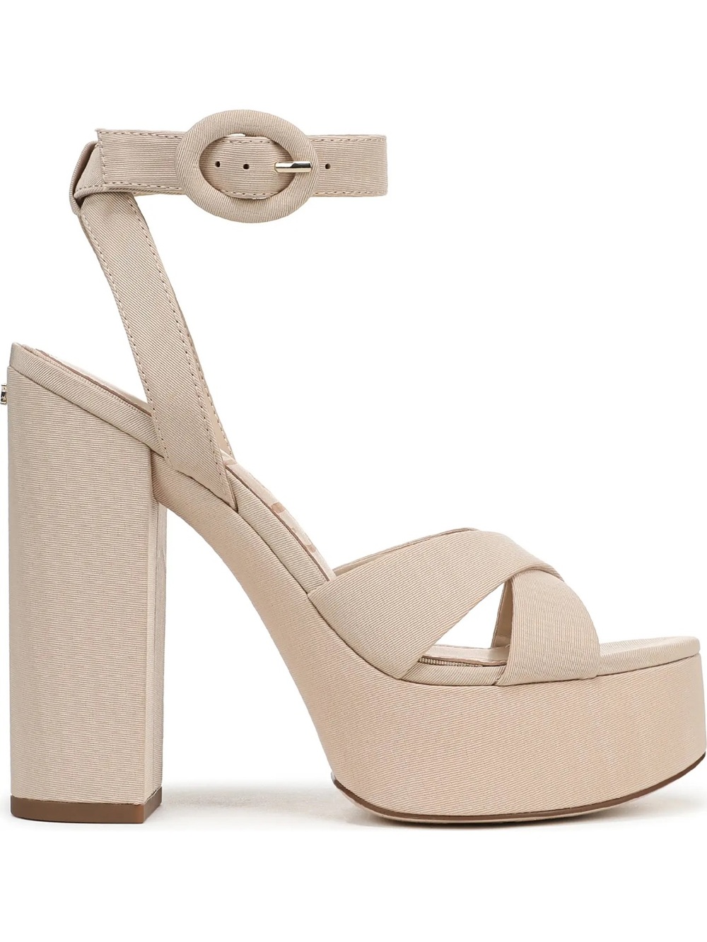 Sam Edelman Beige Platform Ankle-Strap Sandal - Picture 3 of 9